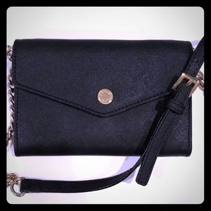 Michael Kors Leather Crossbody Bag, Black